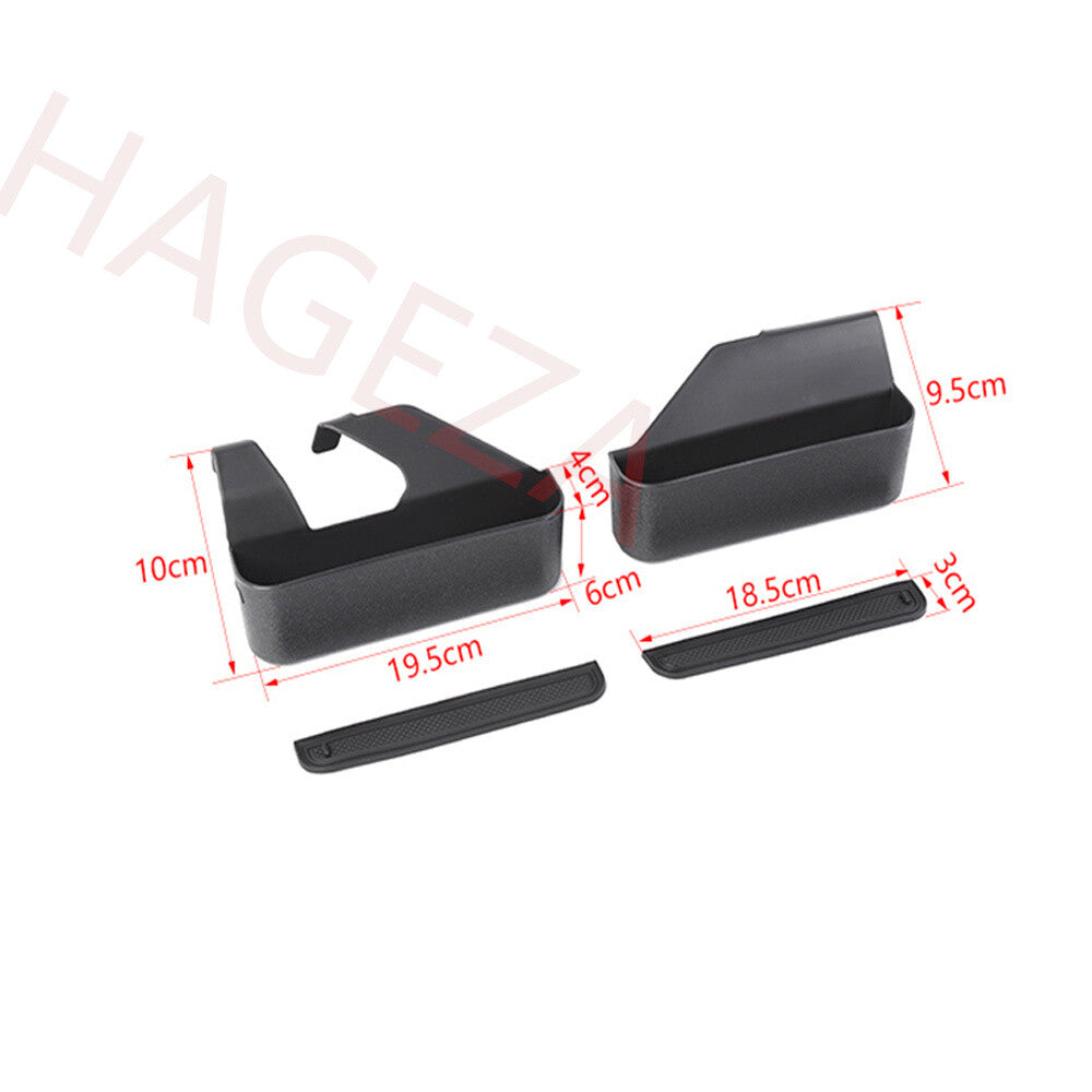 4¡ÁBlack ABS Center Console Gear Shift Side Storage Box for Ford Bronco 2021-2025
