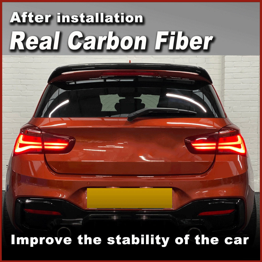 for BMW F20 F21 1Series M135i 125i 12-14 REAL Carbon Rear Roof Spoiler Wing Lip