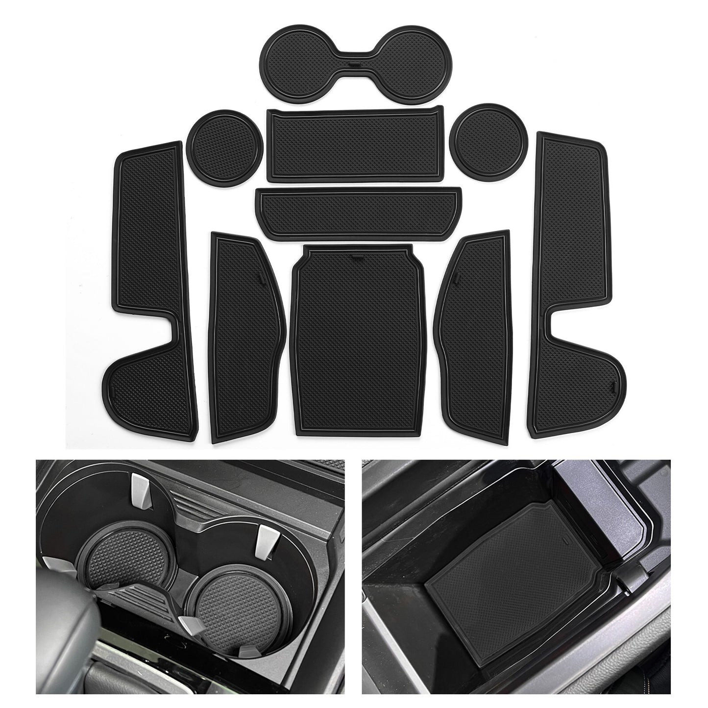 Anti-Slip Gate Slot Cup Mat for Mazda CX-50 Door Pad Interior Accessories Black