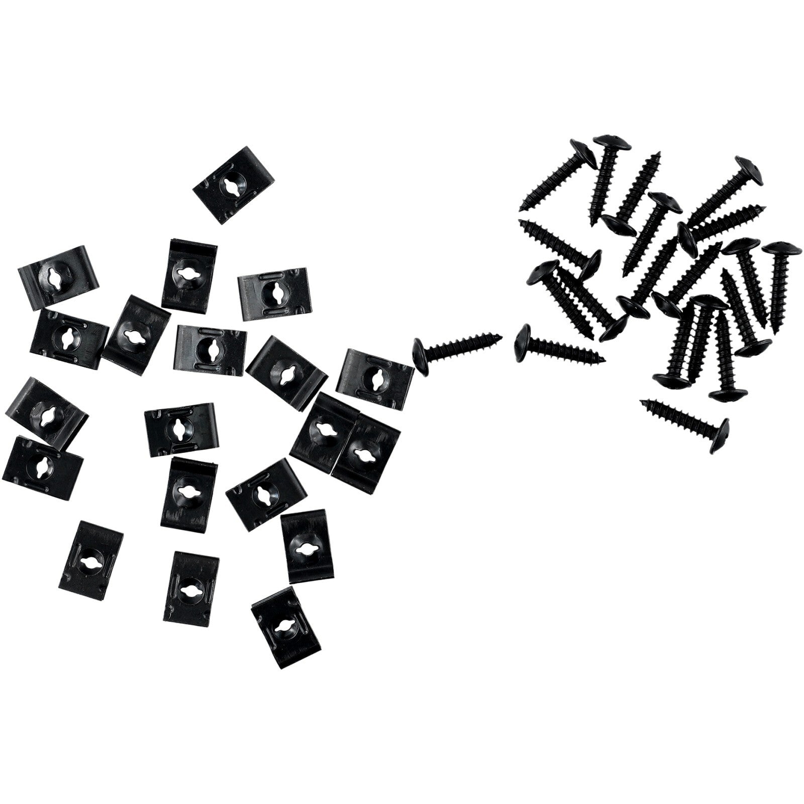20pc Metal U-type Clip With Screw Car Bumper Fender Trim Panel Fasteners Kit New