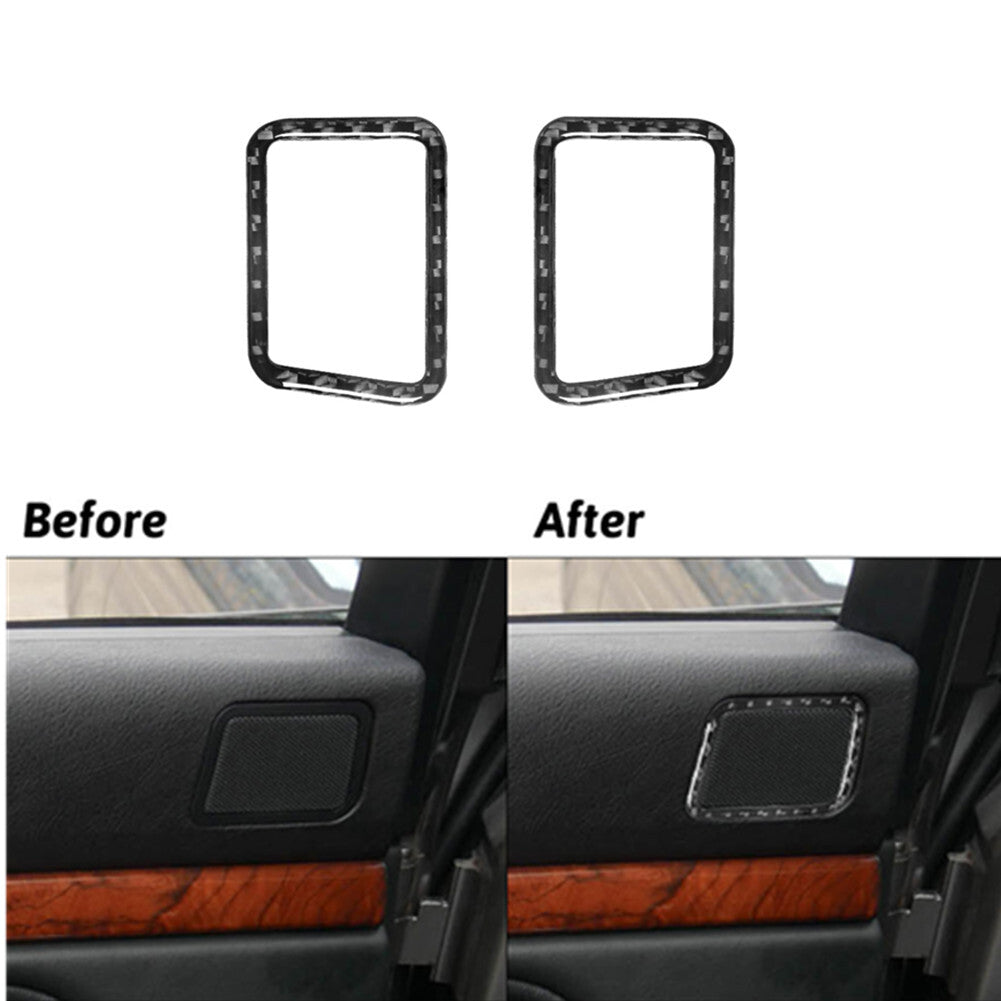 2x Carbon Fiber Speaker Rear Door Panel for BMW M5 E39 1998-2003