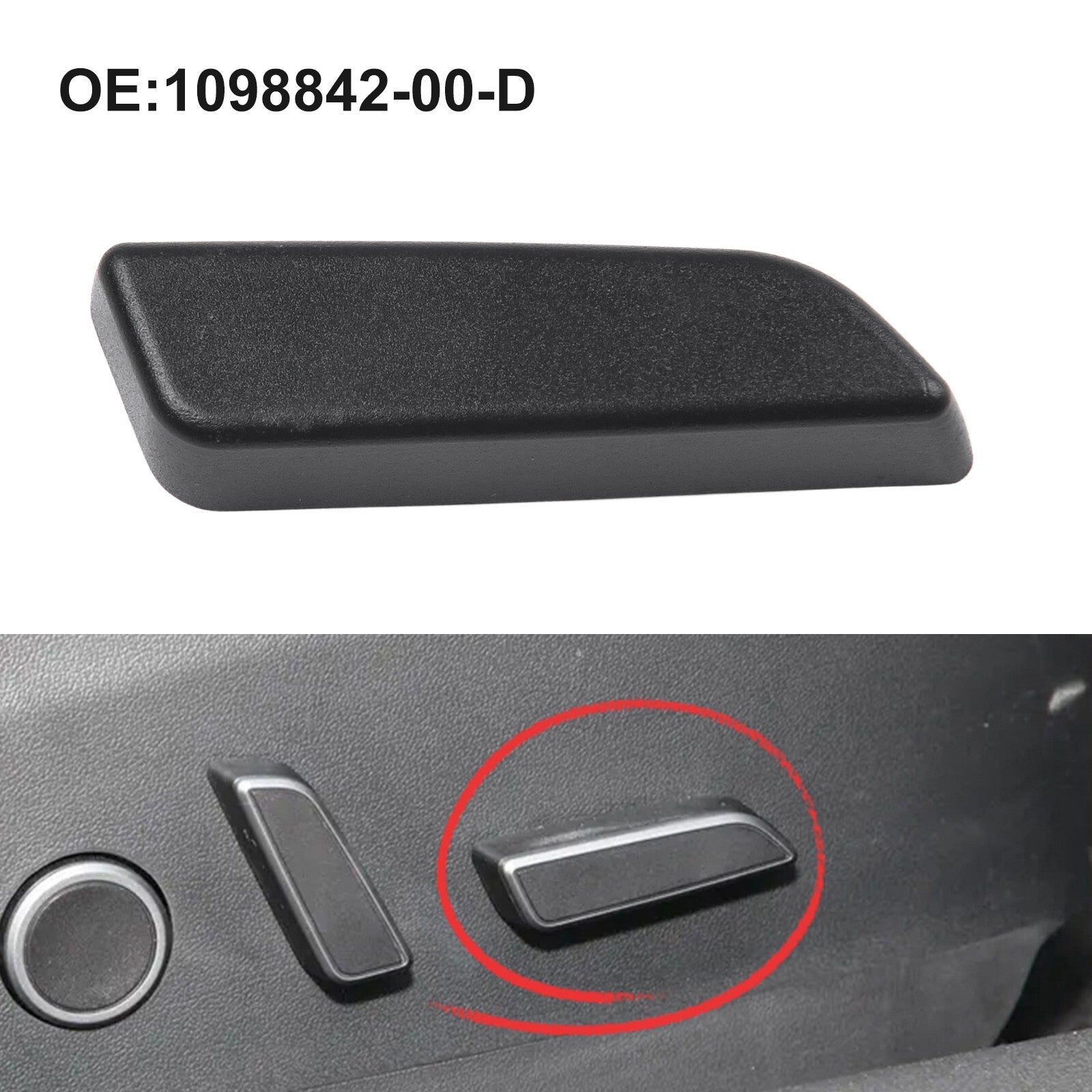 for Tesla For Model 3 2017-2020 for Co -pilot Side Seats Cushion Button 1098842-00-D
