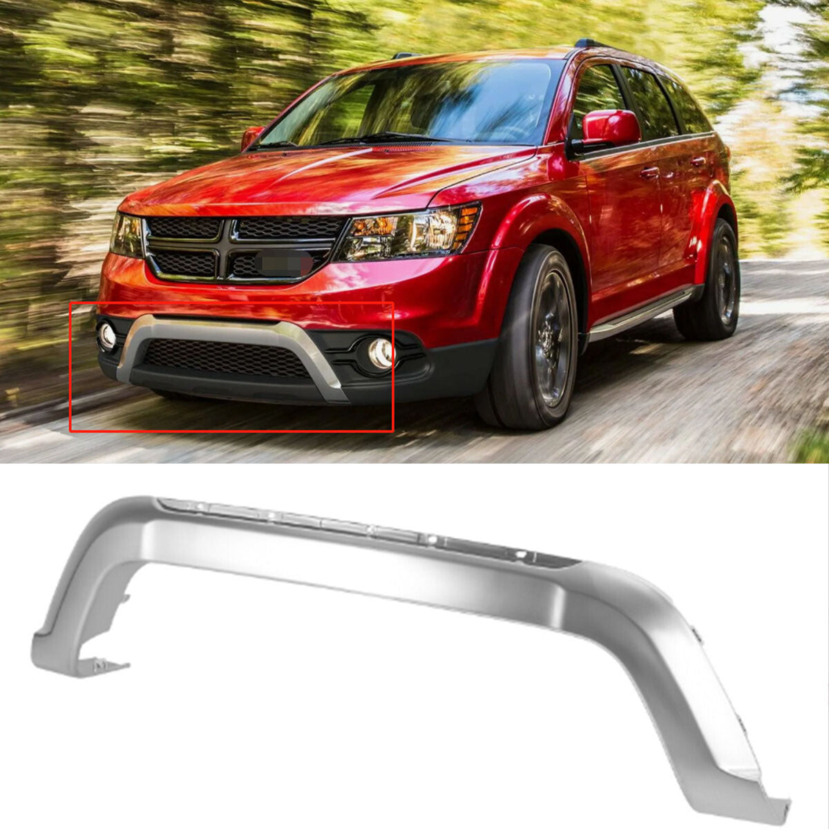Front Bumper Cover Molding 68223776AA For 2014-2020 for Dodge Journey Crossroad