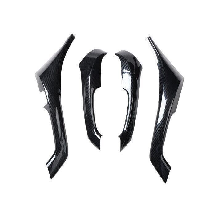 Fit for Acura TSX 2009-2014 Carbon Fiber Style Car Door Armrest Strip Trim 4pcs