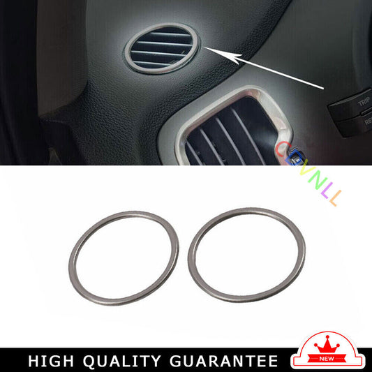 Instrument LR Air Outlet Vent Trim 2 for Kia Sportage R 2011-2016 Silver Steel