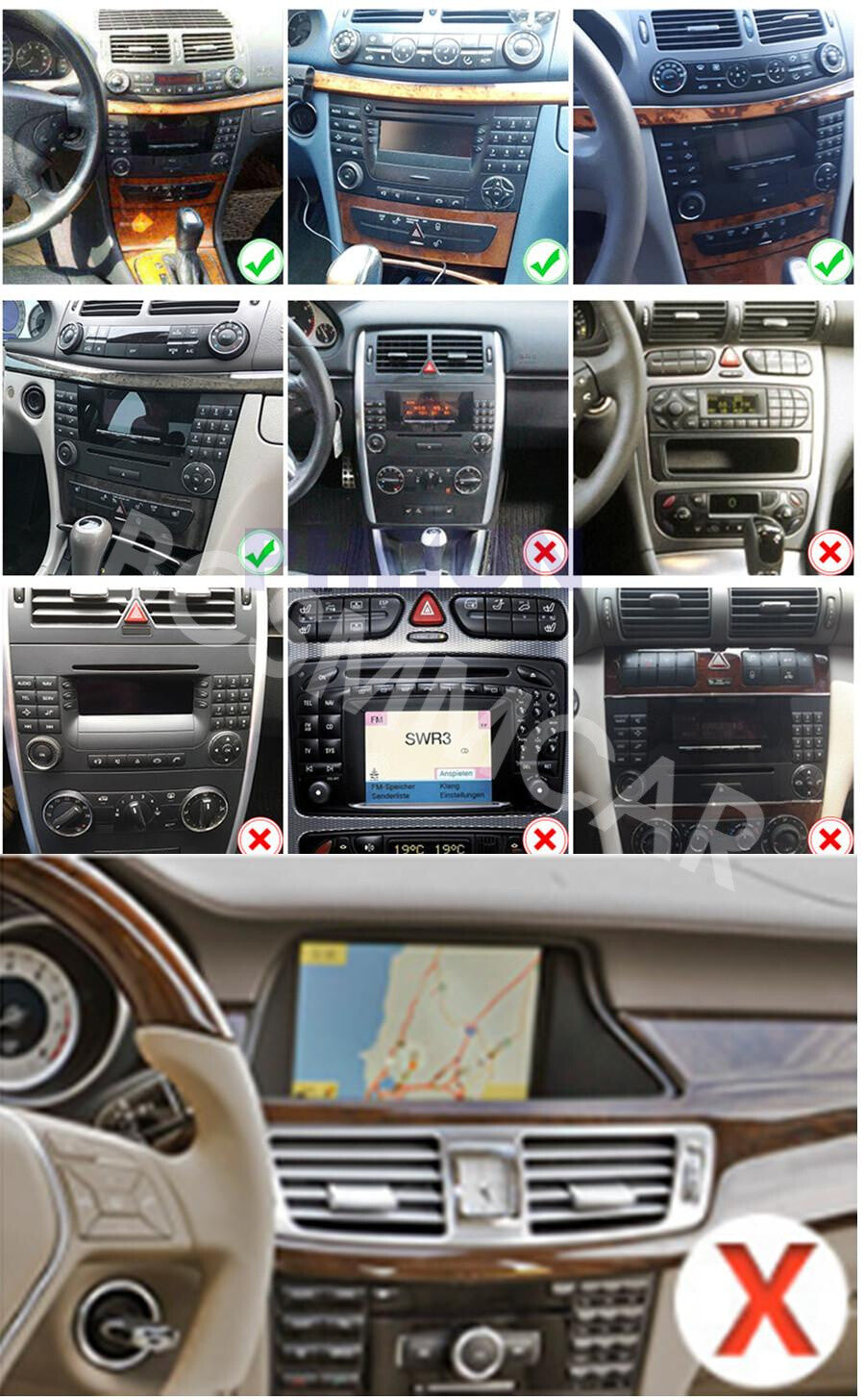Car Stereo Mirror Link GPS Radio Fit for Mercedes-Benz W219 CLS-350 2001-2011