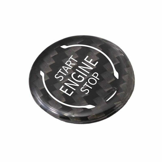 Black Real Carbon Engine Start Stop Button Cover Trim Fit for Cadillac XT4 CT5