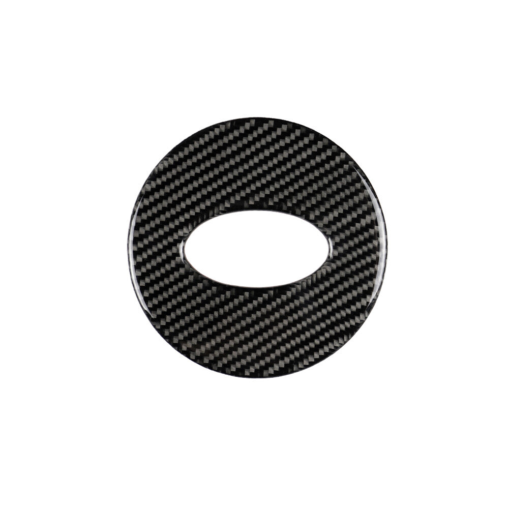 4 Pcs Carbon Fiber Front Steering Wheel Cover Kit for Subaru Forester 2013-2018