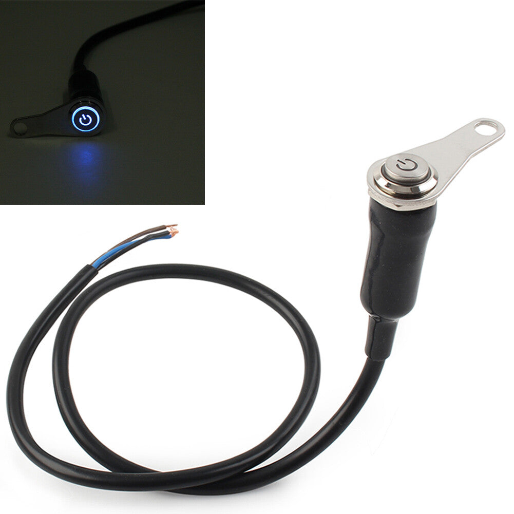 Motorcycle LED Switch ON/OFF Handlebar Mount Push Button 12V Headlight Fog Light