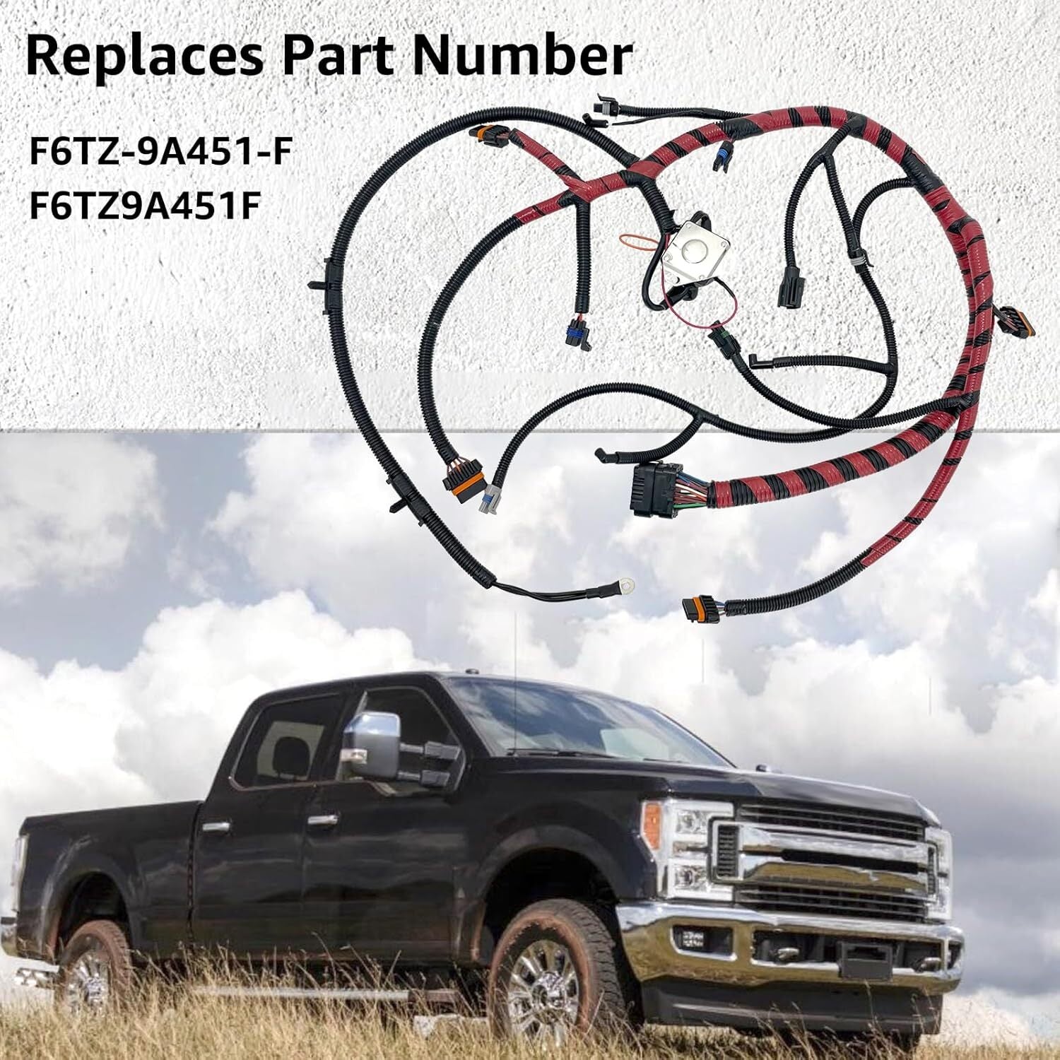 For 1994-1996 for Ford F250-F450 7.3L Engine Wiring Harness F6TZ9A451F