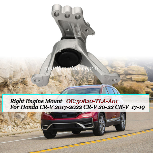 The right engine mount is suitable for Honda CR-V 1.5L (2017-2022), CR-V 2.0L (20-22), and CR-V 2.4L (17-19).