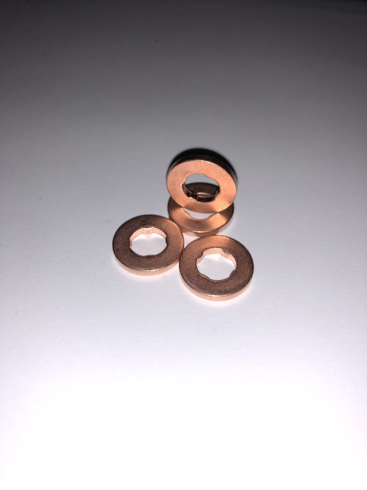 4Pcs Diesel Injector Copper Sealing Washers Fuel Injector Seals Washers Gaskets