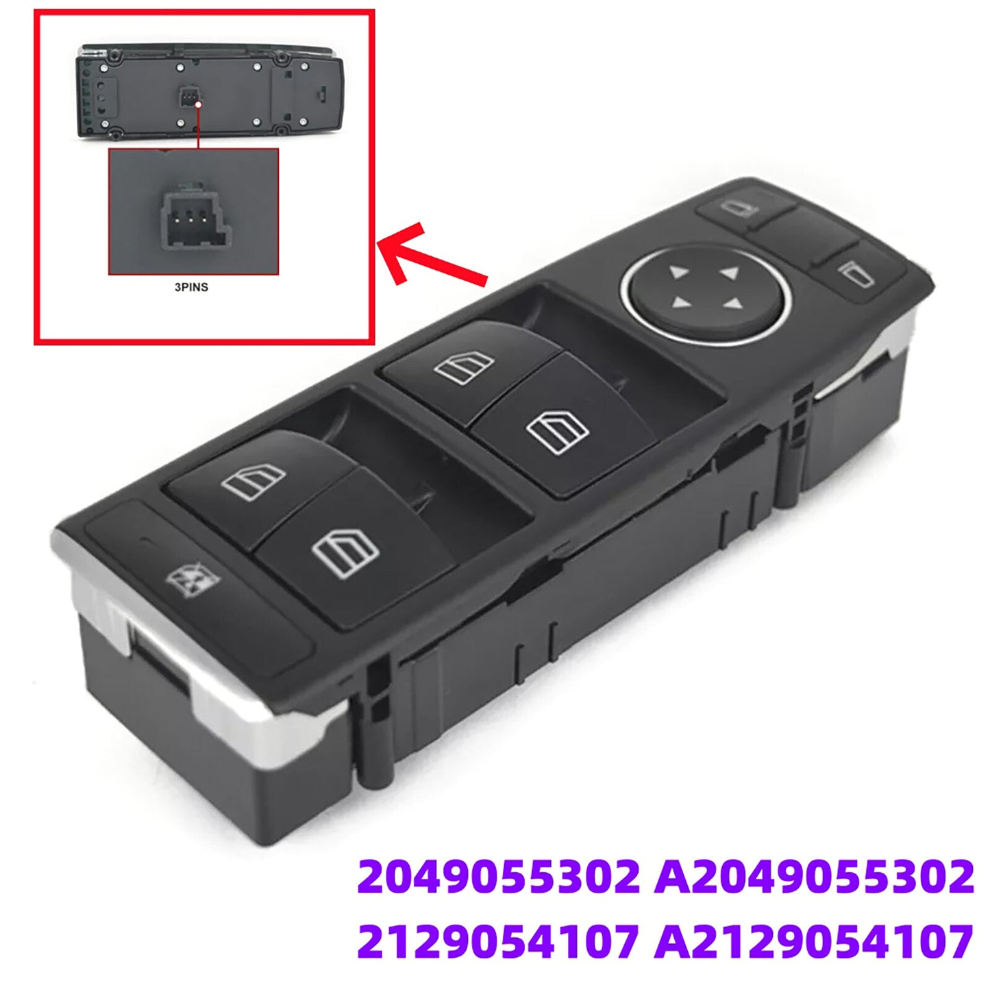 Master Driver Side Window Door Lock Switch for Mercedes W204 W212 C250 C300 E350