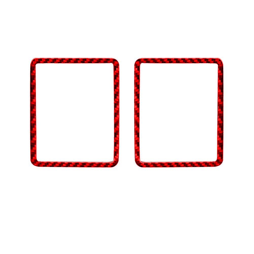 2X Red Carbon Fiber Dashboard Air Vent Outlet Cover Trim for Mazda CX-9 2010-15