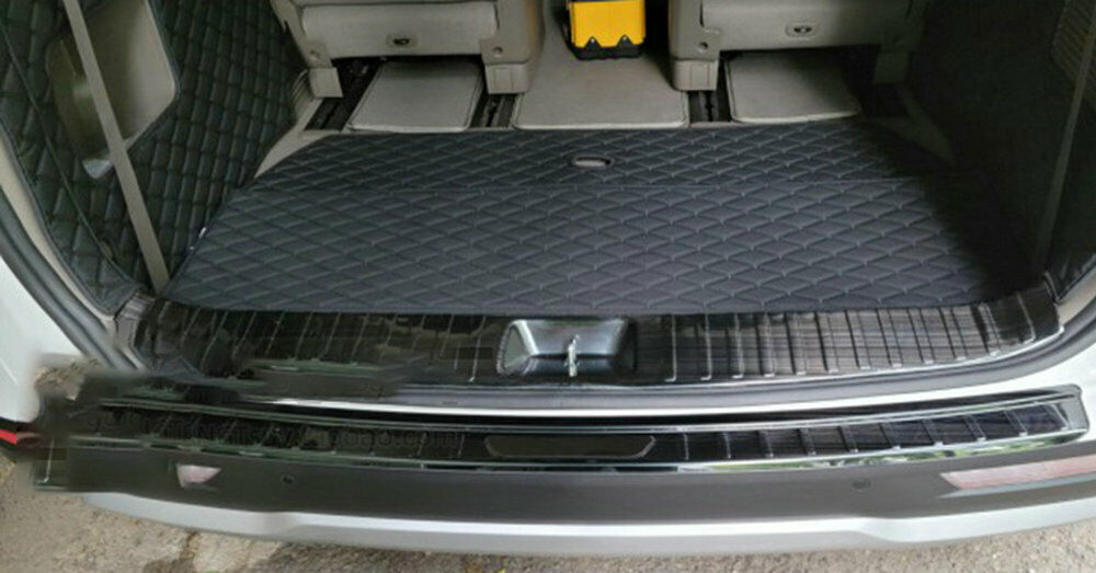 for KIA Carnival 2021-23 Black Steel Molding Plate Door Sill Scuff Trim Kit 16x