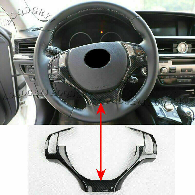for Lexus ES350 250 300h 2013 2014 Carbon Fiber Steering wheel Trim Strip Cover