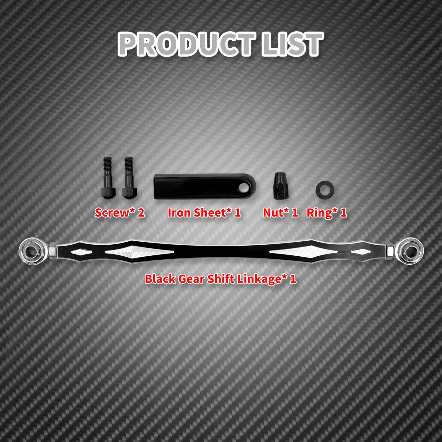 Black Gear CNC Aluminum Shift Linkage Lever Fit for Harley Touring Softail CVO