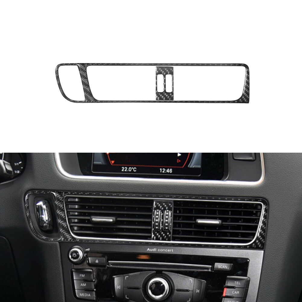 2X Central Air-Con Air Vent Trim Cover Decor Carbon Fiber for Audi Q5 2009-2017