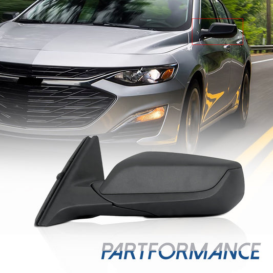 Mirror for 2016-2022 for Chevrolet Malibu Driver's Side Left LH Power Textured Black