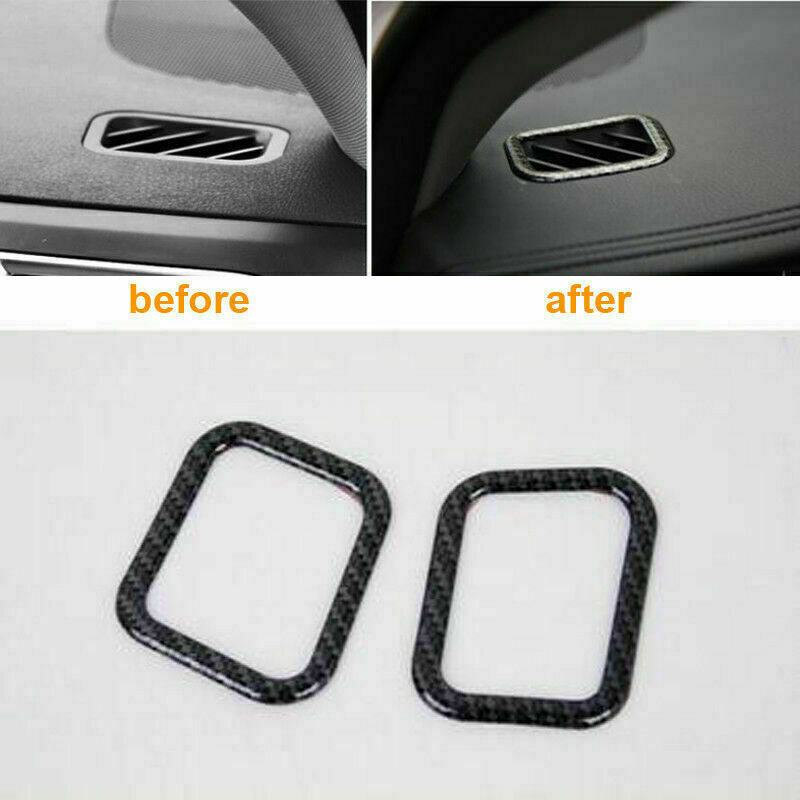 Carbon Fiber Dashboard Upper Air Outlet Vent Trim For 2014-19 for Toyota Highlander