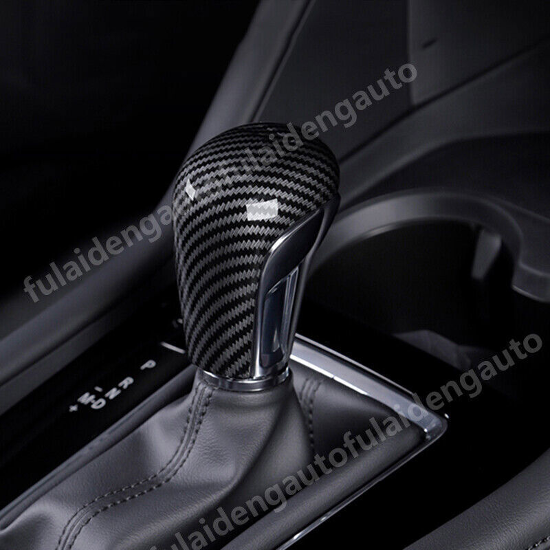for Mazda 3 Axela 2019-2023 Carbon Fiber Grain Inner Gear Shift Knob Decor Cover
