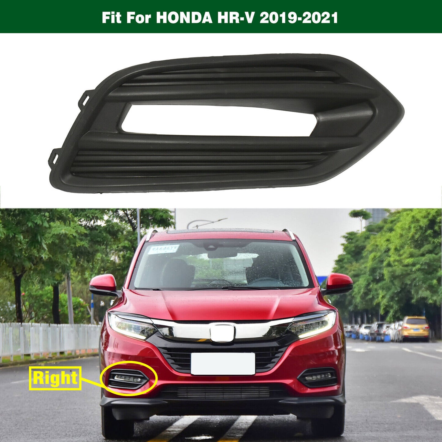Front Fog Light Lamp Cover Bezel Right 71105-TFT-H00 for HONDA HR-V 2019-2021