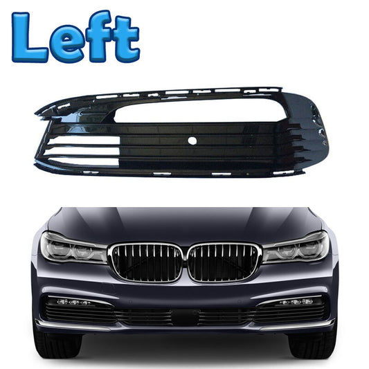 Left Front Bumper Fog Lights Mesh Grill Cover for BMW 740i 750i 2016-2017
