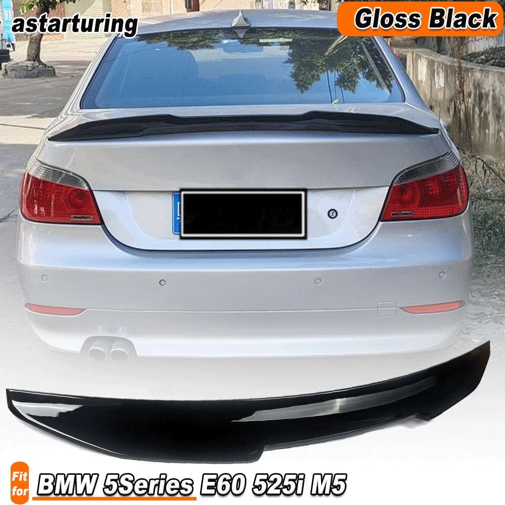 for BMW E60 530i 545i 550i M5 2004-2009 Glossy Black Rear Trunk Spoiler Wing Lip