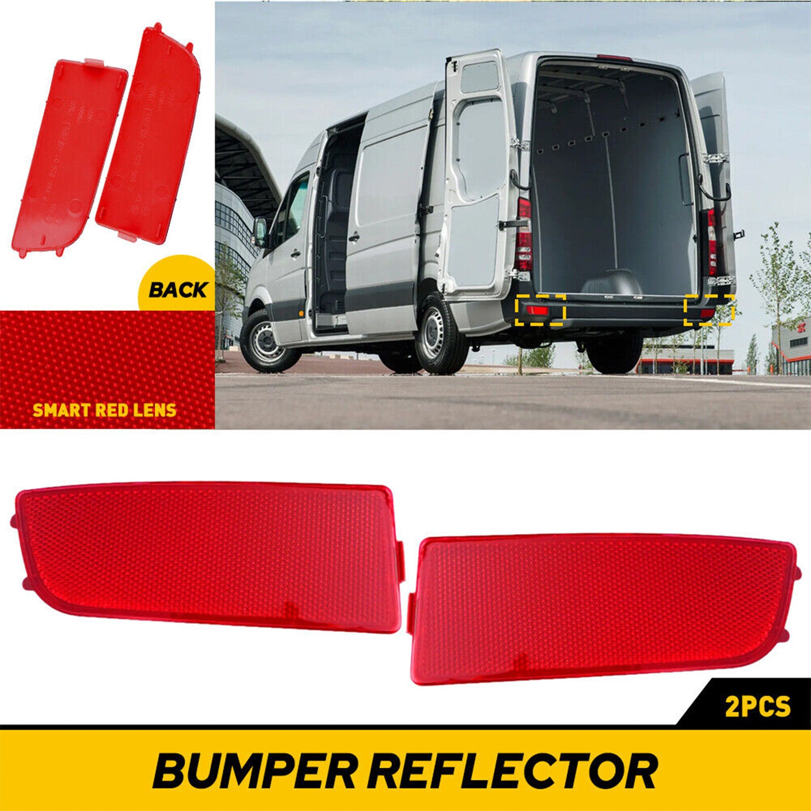 LERH rear bumper reflector cover for 2010-2018 for Mercedes-Benz Sprinter 3500