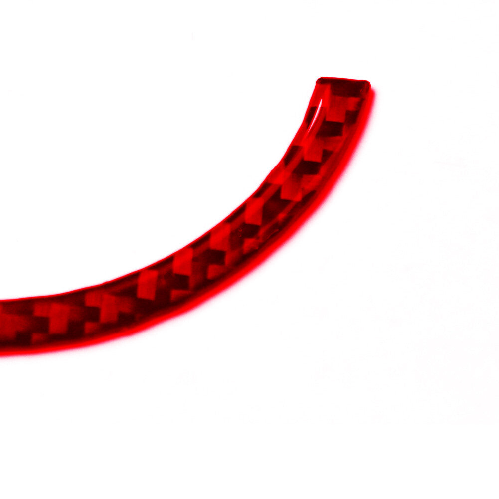 Red Carbon Fiber Steering Wheel Decorative Cover Trim for Chrysler 300 2005-2007