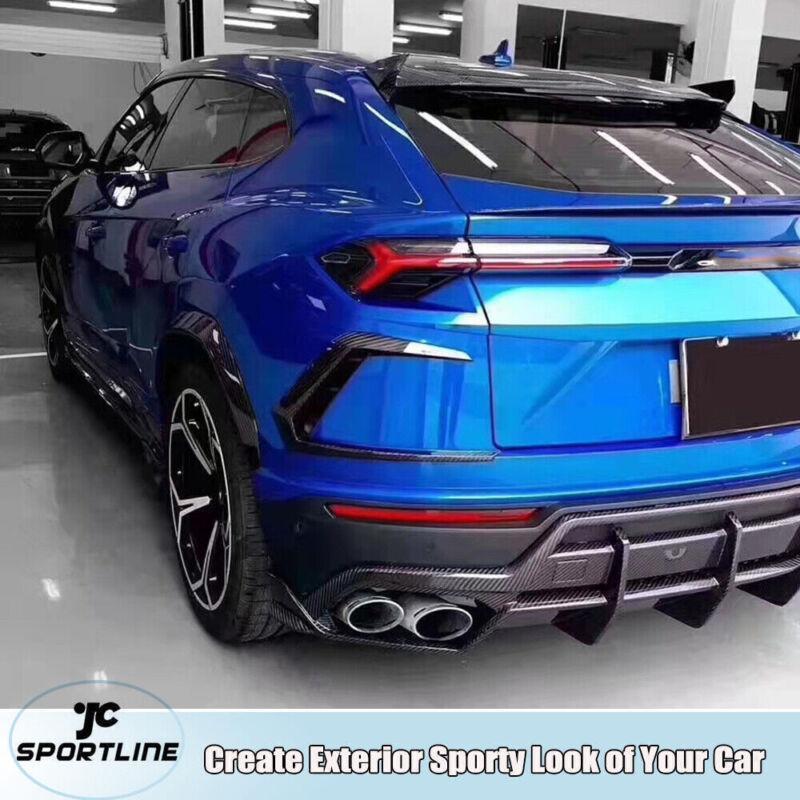 Canard Fins dry carbon fiber rear bumper for Lamborghini Urus 2018+