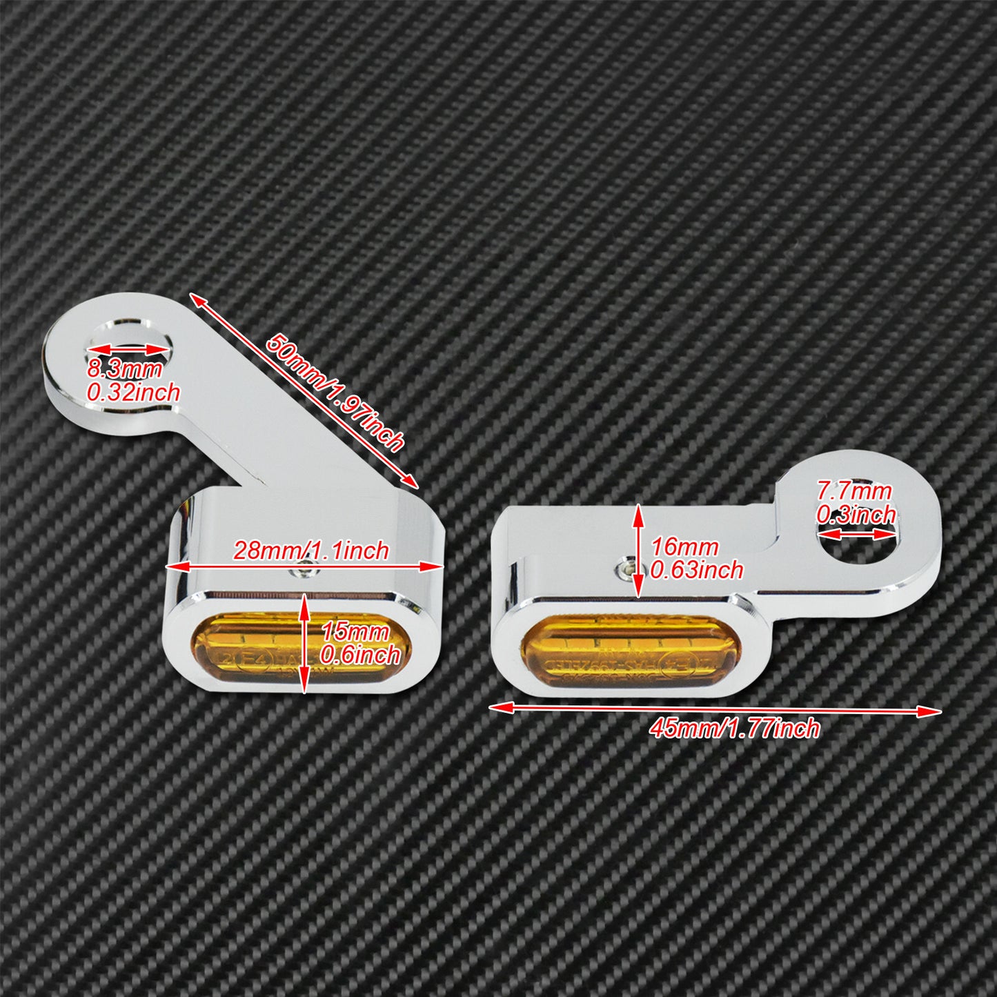 2Pc Brake Clutch LED Turn Signal Indicator Running Light Fit For Sportster 04-20