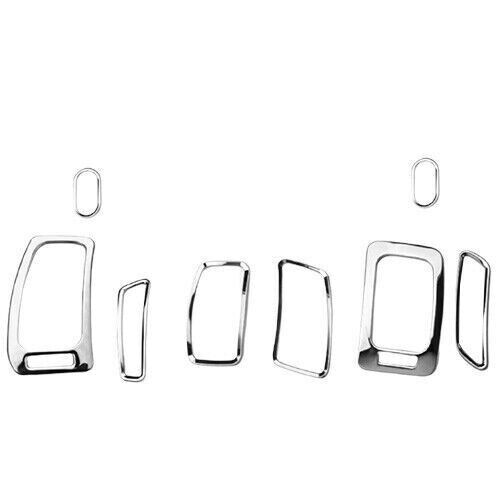 Middle LR Up Air Outlet Vent Cover Trim for Kia K3 Forte 2014-2018 Chrome Steel