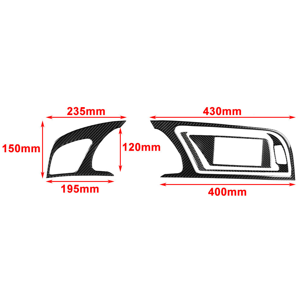 4x LHD Interior Instrument Panel Cluster Meter Dashboard Trim for Audi A5 RS5 S5