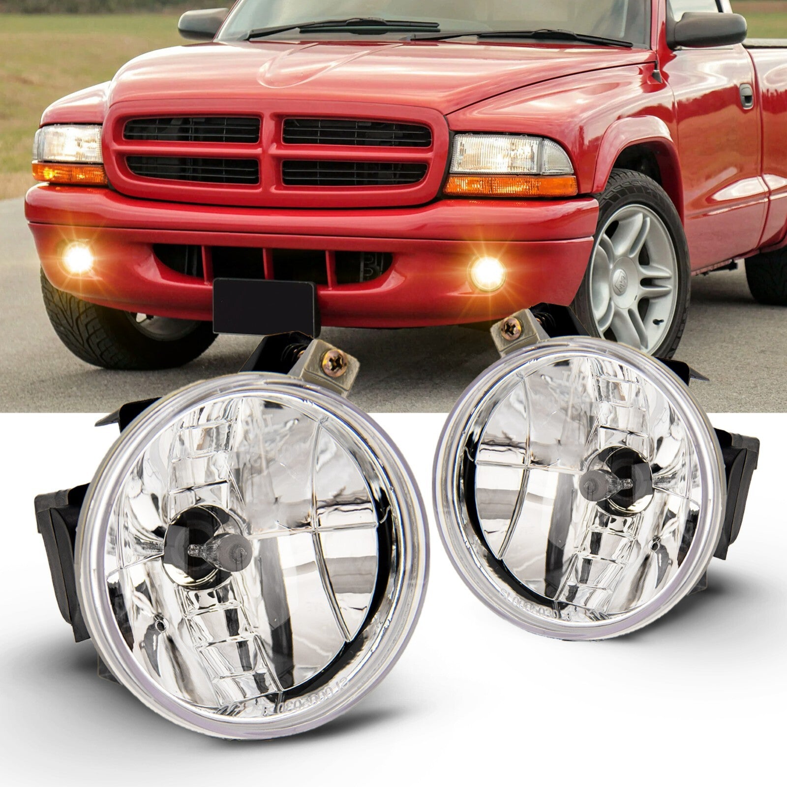 Applicable to for Dodge Durango 01-03 / for Dodge Dakota Bumper 01-04 Fog Lights: Left + Right