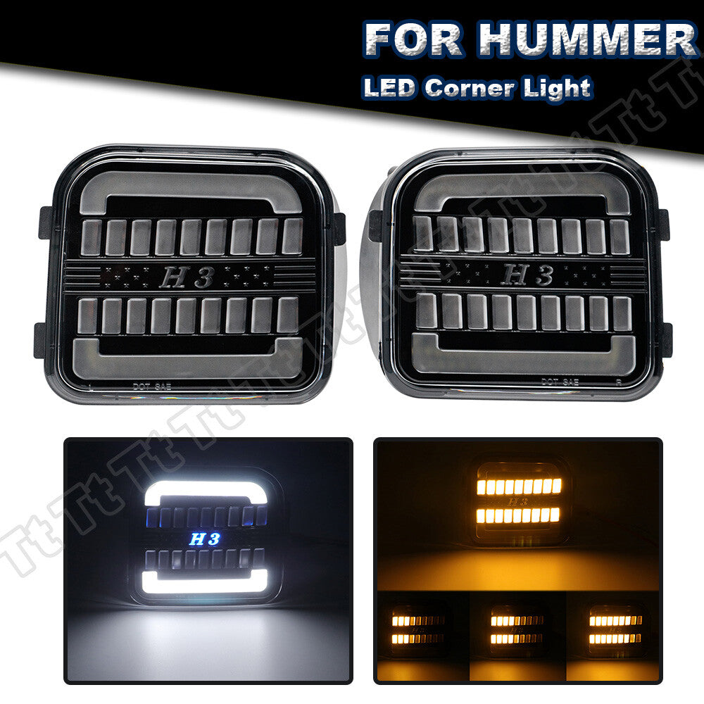 Suitable for 2006-2010 for Hummer H3 H3T Dynamic LED Turn Signal Angle (DRL) switches.