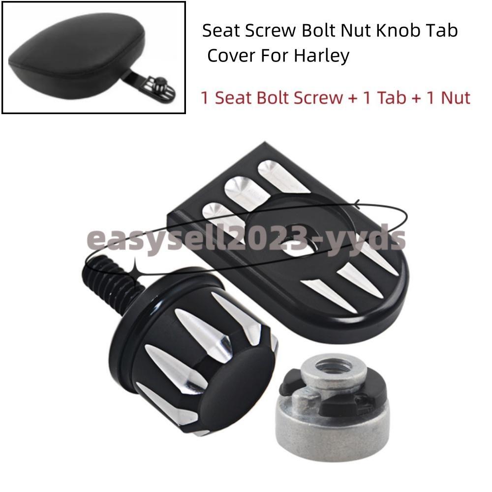 Motorcycle for Seat Screw Bolt Nut Knob Tab Cover for Harley Touring Sportster Dyna