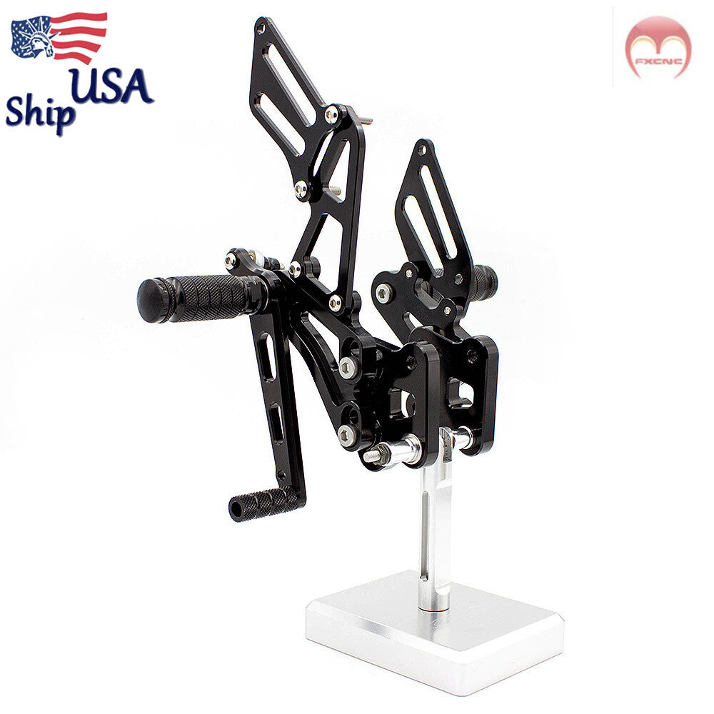 CNC adjustable gear for Suzuki GSXR600 and GSXR750 (2006-2008, 2009-2010, Black)