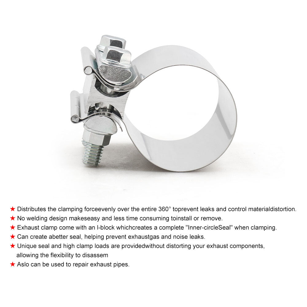 5-inch exhaust clip, stainless steel strap, exhaust clip, 5-inch step clamp ring connector - New product