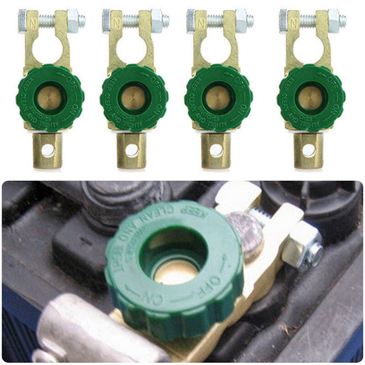 Automotive battery connection terminal quick disconnect main disconnect switch trim