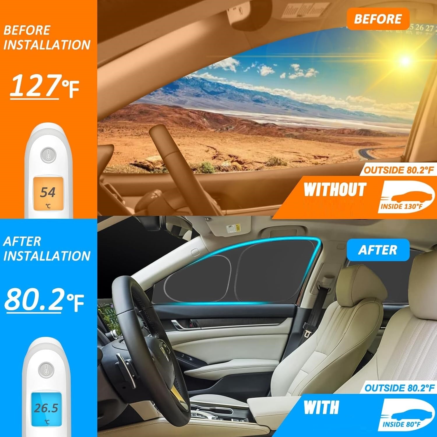6PCS Side Window Sun Shade for 2020-2024 for Tesla for Model Y UV Block Privacy Cover