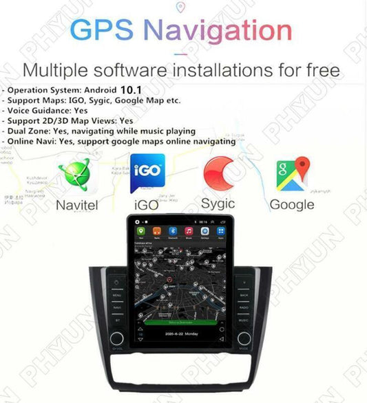 Android Radio 9.5 Stereo GPS Nav WIFI for BMW 1 Series E88 E82 E81 E87 Auto AC