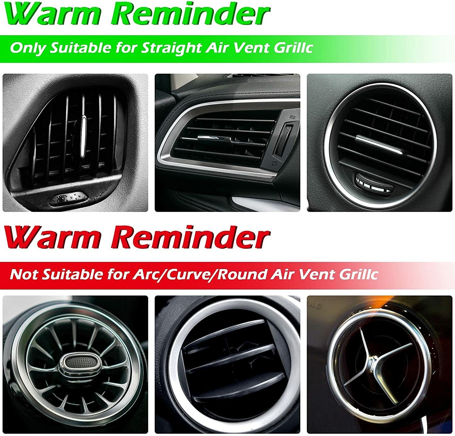 10pcs green Car Interior Air Conditioner Outlet Decoration Cover Accessories
