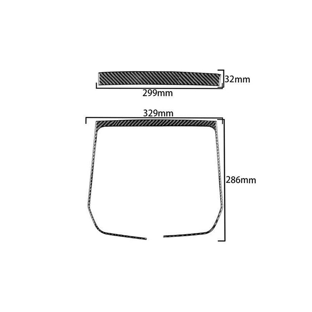 Carbon Fiber Radio Console Surround Cover Trim For Silverado for GMC for SIERRA 2014-18