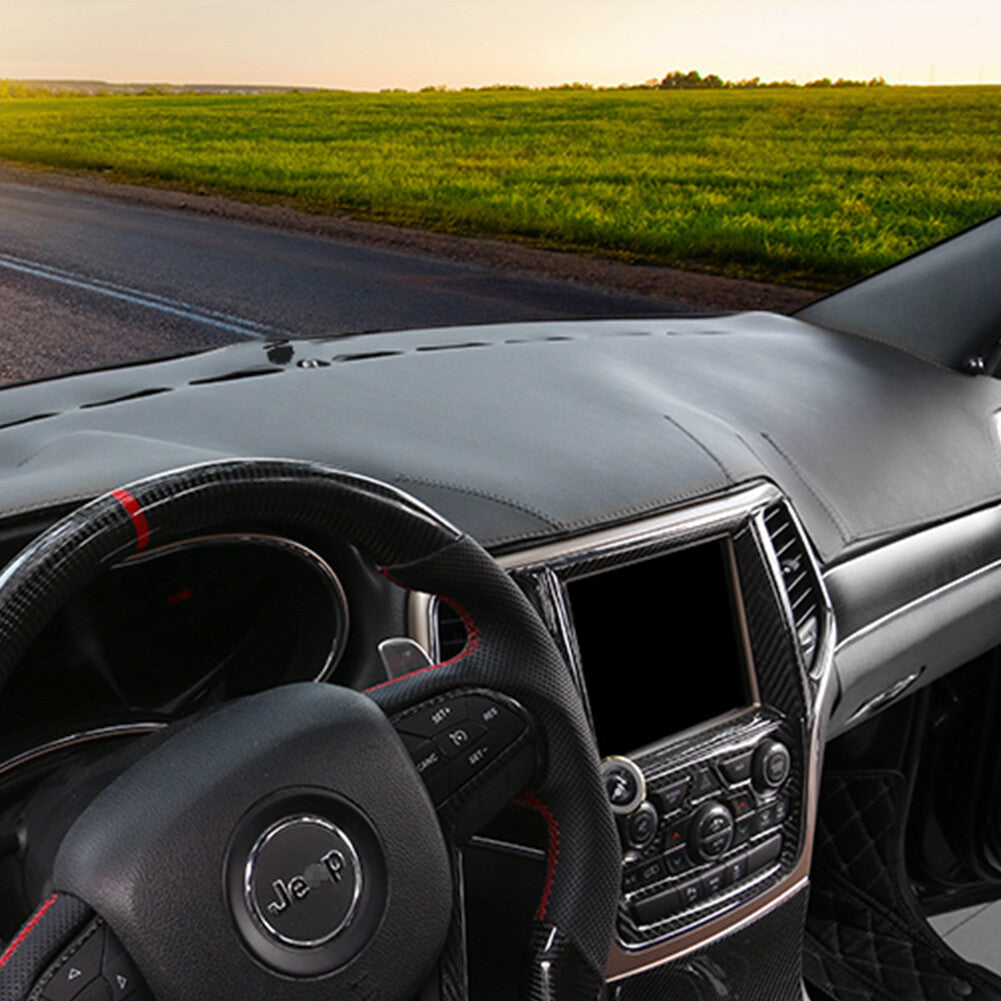 Leather Dashboard Cover Dash Pad Sunshade Mat for Jeep Grand Cherokee 2011-2017