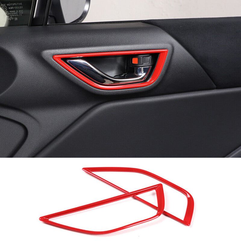 Red ABS Inner gate Handle Bowl Trim 2Pcs Fit for Toyota GR86/ for Subaru BRZ 2022-23