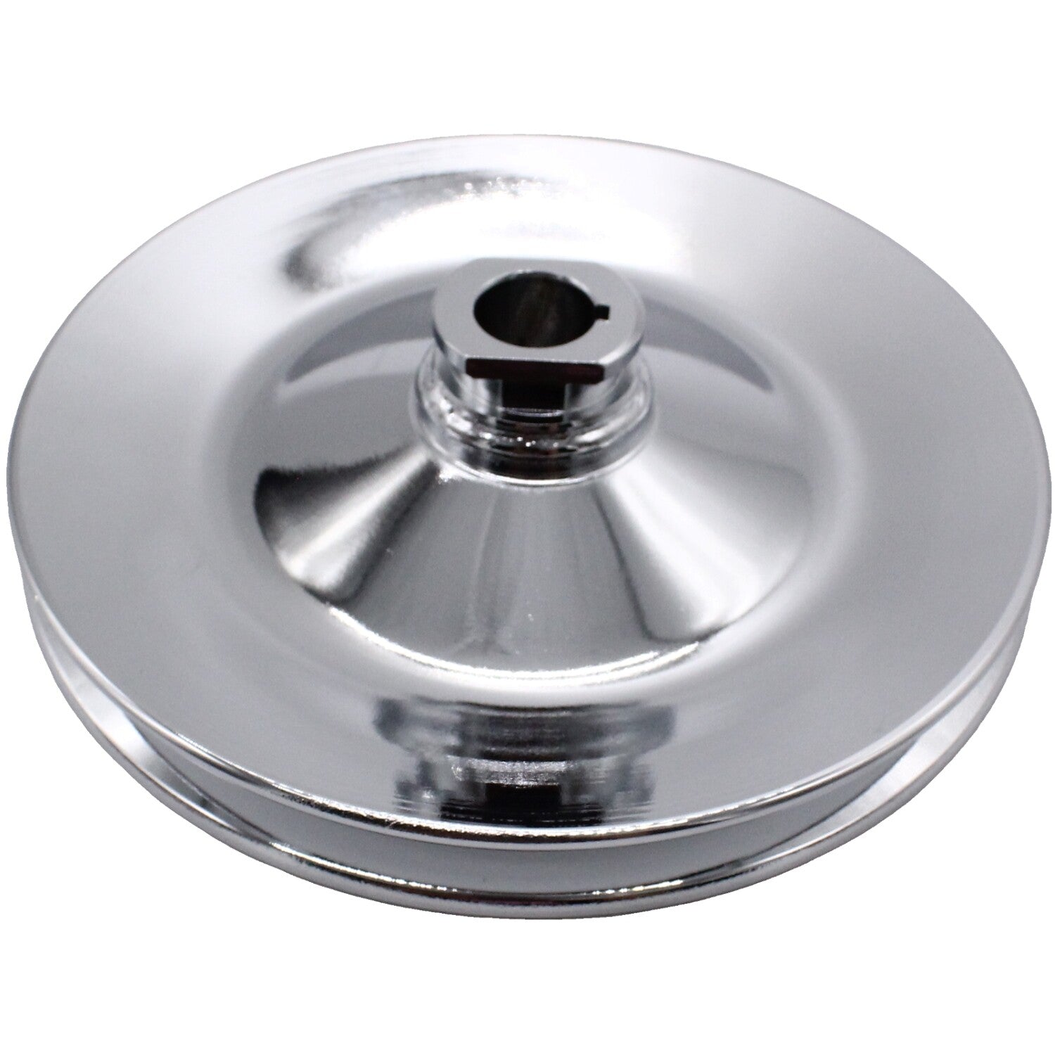 Chrome Power Steering Pump Single Groove Pulley Fits For GM for Chevy for Buick for Pontiac