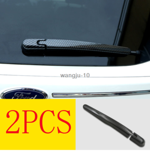 for Ford Escape Kuga 2013-2019 Carbon Fiber Style Rear Rain Wiper Cover Trim ABS