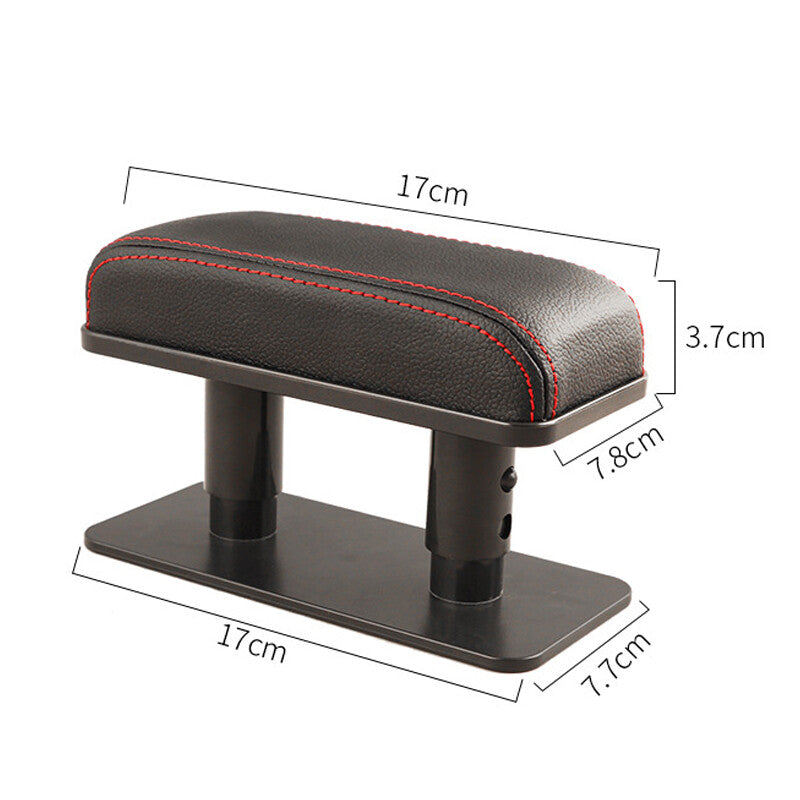 PU car door height adjustable side elbow support armrest box bracket black