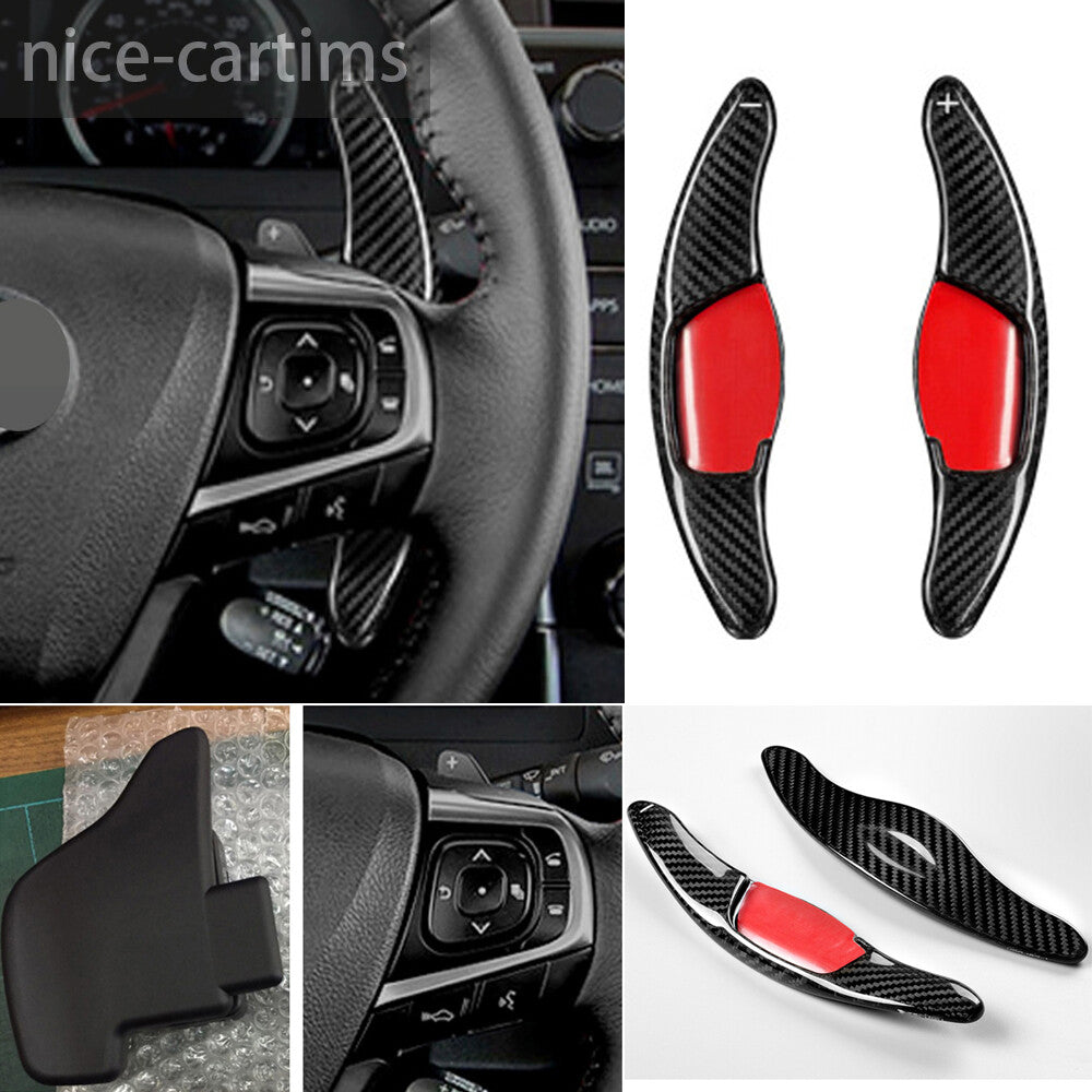 Carbon Fiber Steering Wheel Paddles Shifter For Toyot@ for Camry / for Corolla RAV4 Zelas